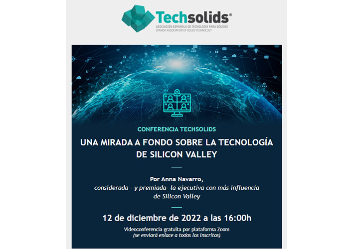 Foto Conferencia Techsolids de Anna Navarro, la ejecutiva más influyente en Silicon Valley en el 2021 y 2022 según Forbes, el 12 de diciembre a las 16h.